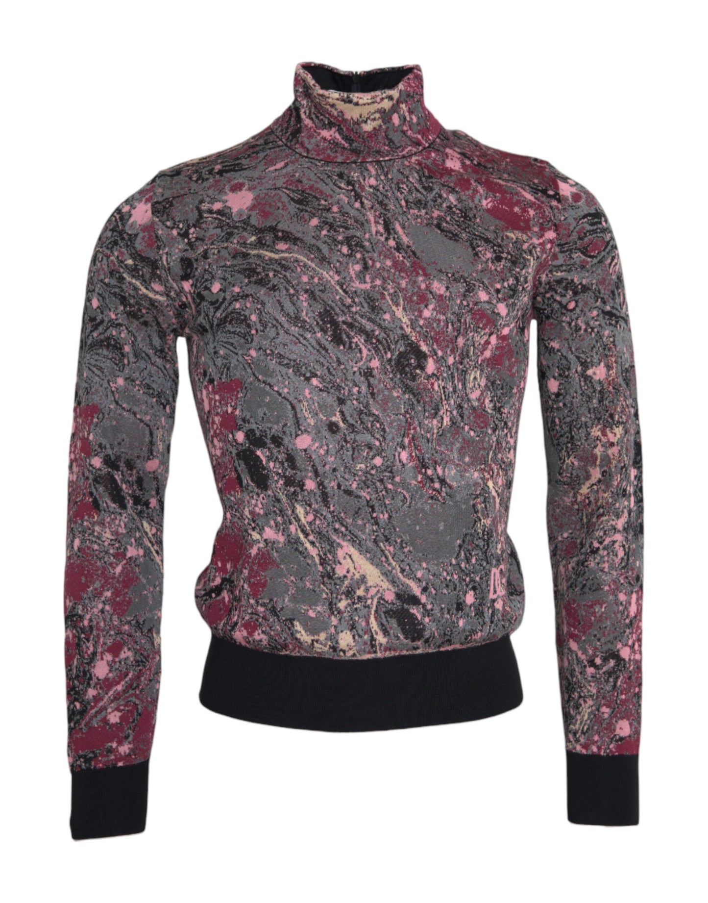 Dolce & Gabbana Multicolor Graphic Turtle Neck Men Sweater by Dolce & Gabbana