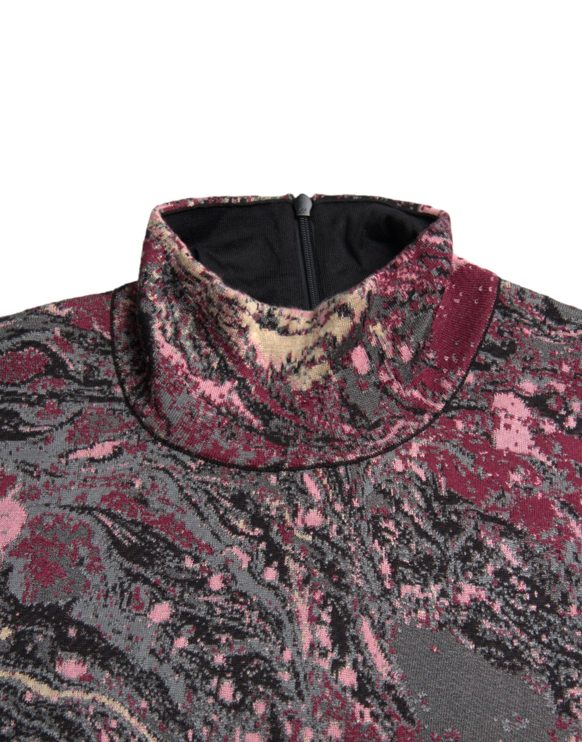 Dolce & Gabbana Multicolor Graphic Turtle Neck Men Sweater by Dolce & Gabbana