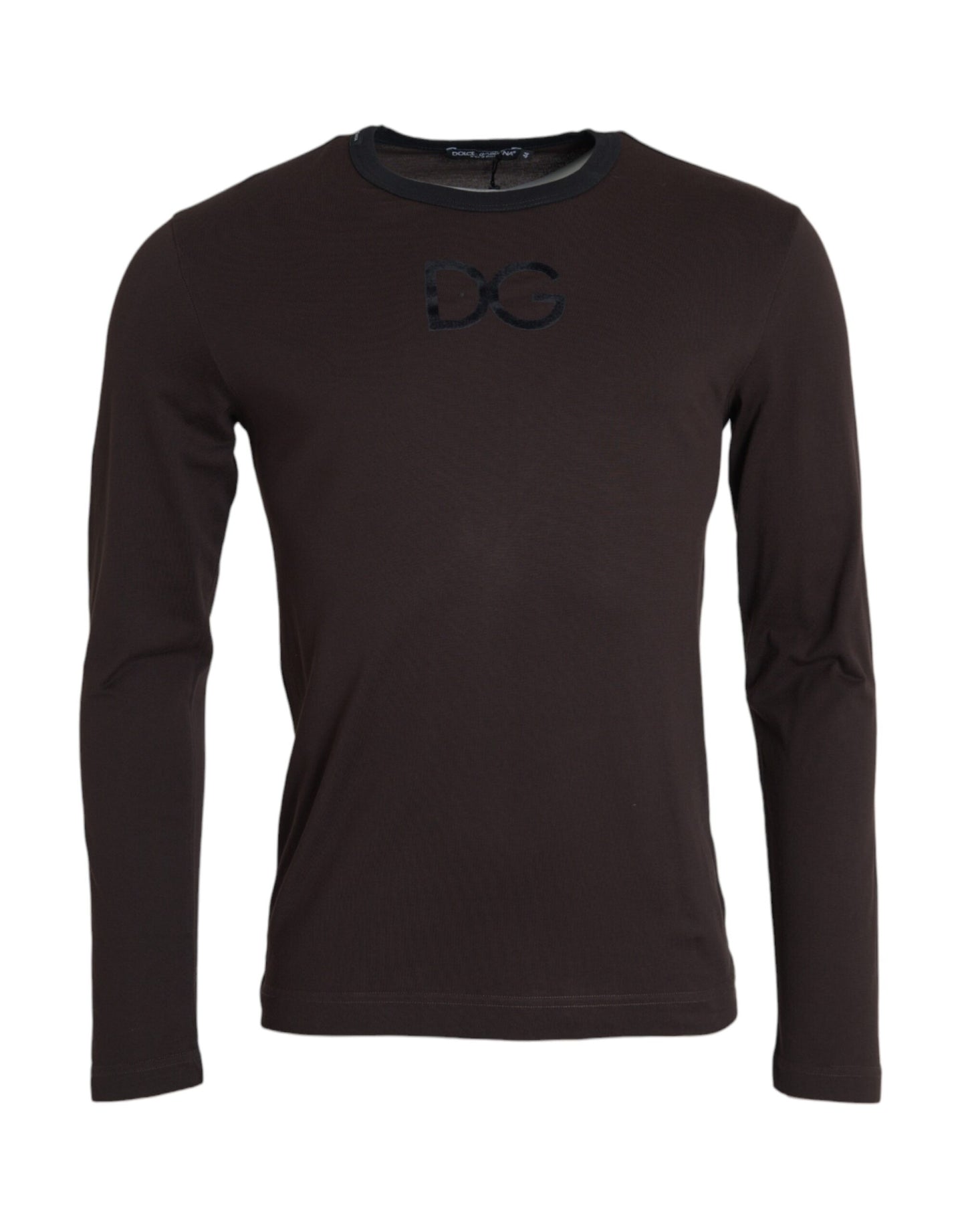 Dolce & Gabbana Brown DG Logo Crewneck Pullover Sweater by Dolce & Gabbana