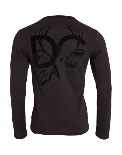 Dolce & Gabbana Brown DG Logo Crewneck Pullover Sweater by Dolce & Gabbana