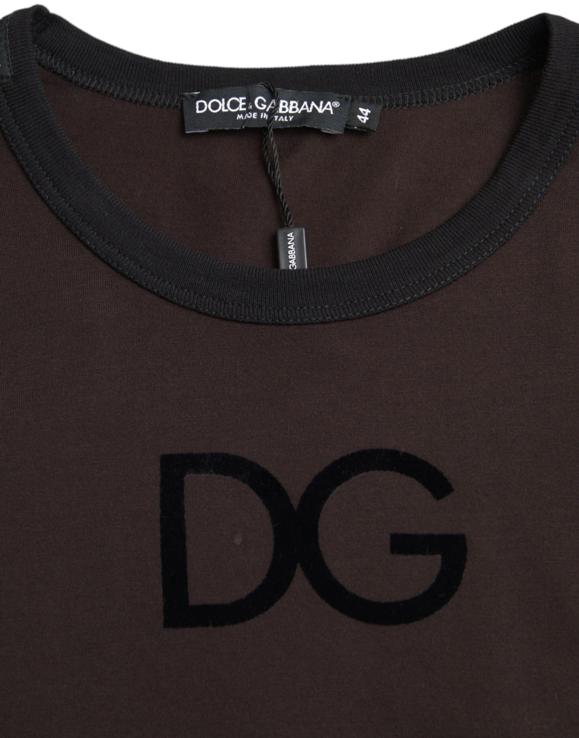 Dolce & Gabbana Brown DG Logo Crewneck Pullover Sweater by Dolce & Gabbana
