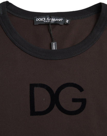 Dolce & Gabbana Brown DG Logo Crewneck Pullover Sweater by Dolce & Gabbana