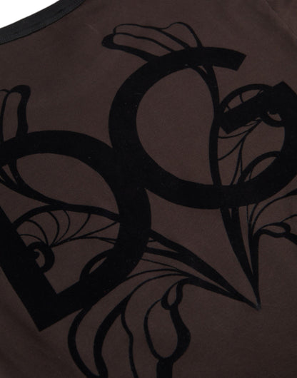 Dolce & Gabbana Brown DG Logo Crewneck Pullover Sweater by Dolce & Gabbana