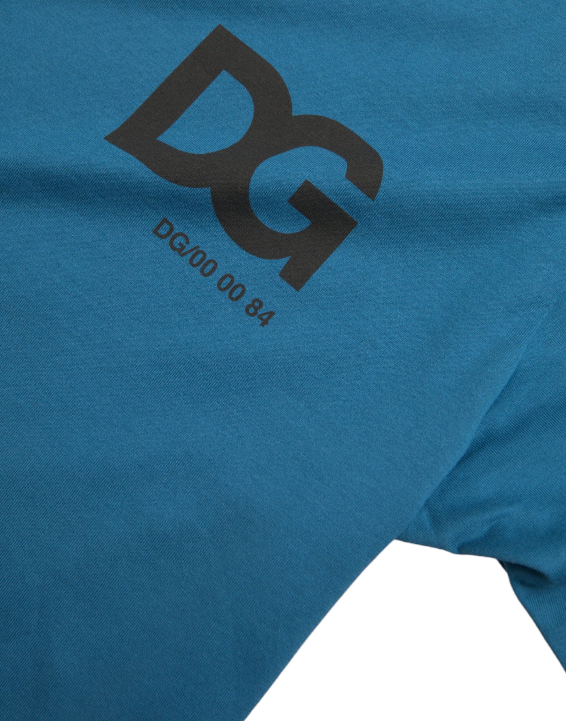 Dolce & Gabbana Blue Logo Round Neck Short Sleeves T-shirt by Dolce & Gabbana