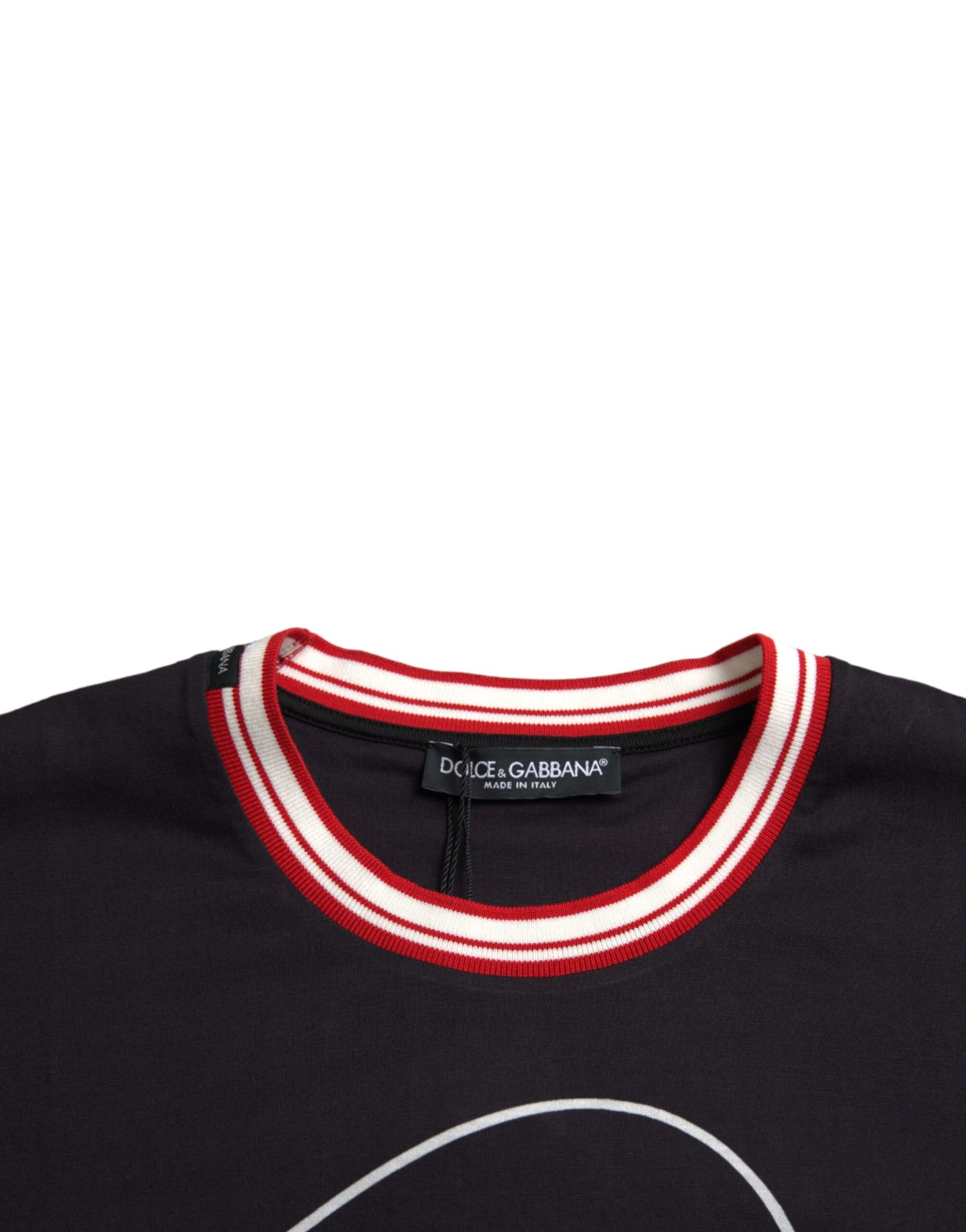 Dolce & Gabbana Black Cotton 2019 Year of the Pig T-shirt by Dolce & Gabbana
