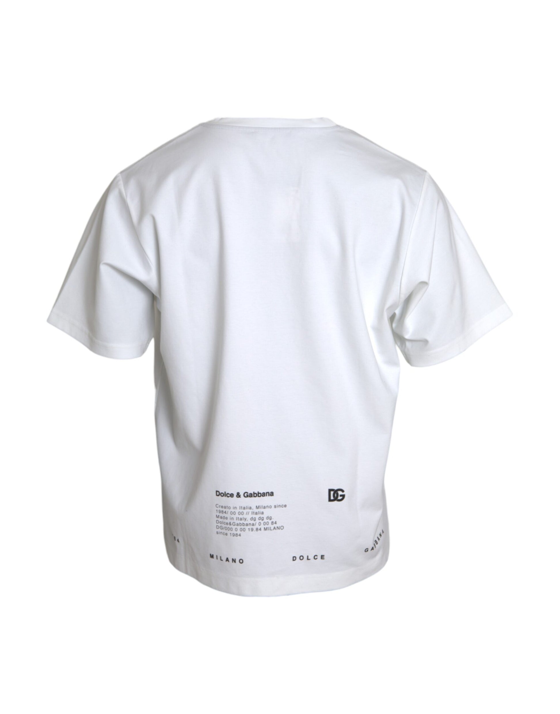 Dolce & Gabbana White Red Lips Print Cotton Men T-shirt by Dolce & Gabbana