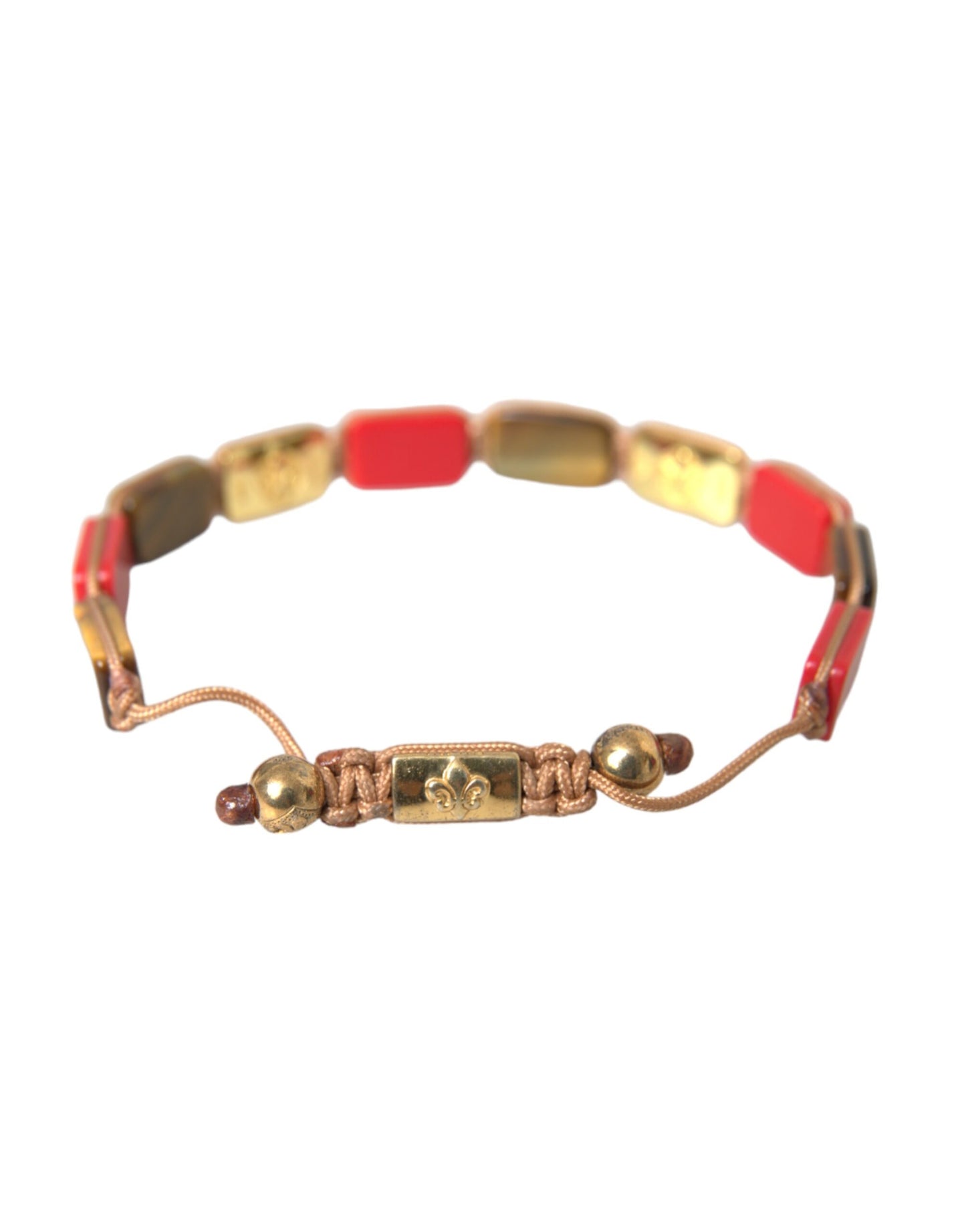 Bracelet homme Nialaya CZ œil de tigre corail rouge argent 925