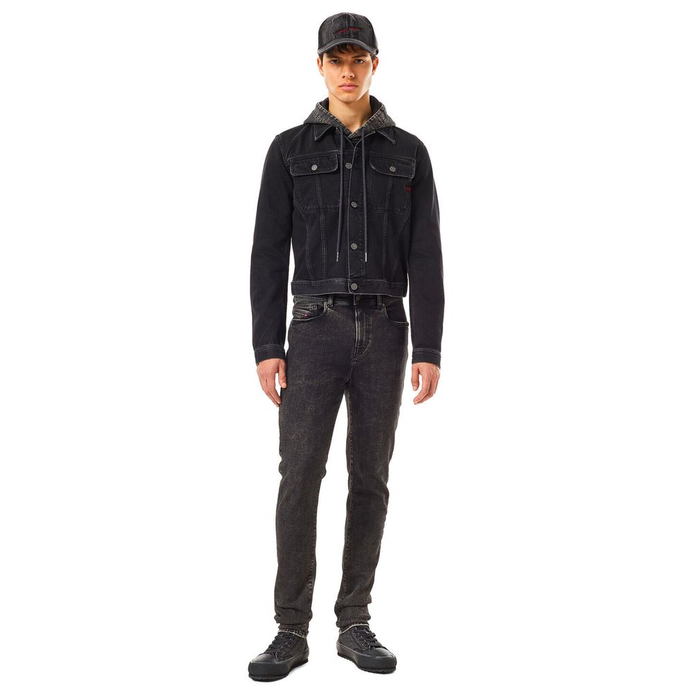 Diesel Black Cotton Jeans & Pant by Diesel