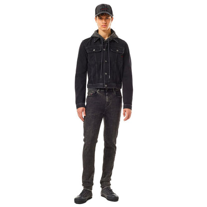 Diesel Black Cotton Jeans & Pant by Diesel