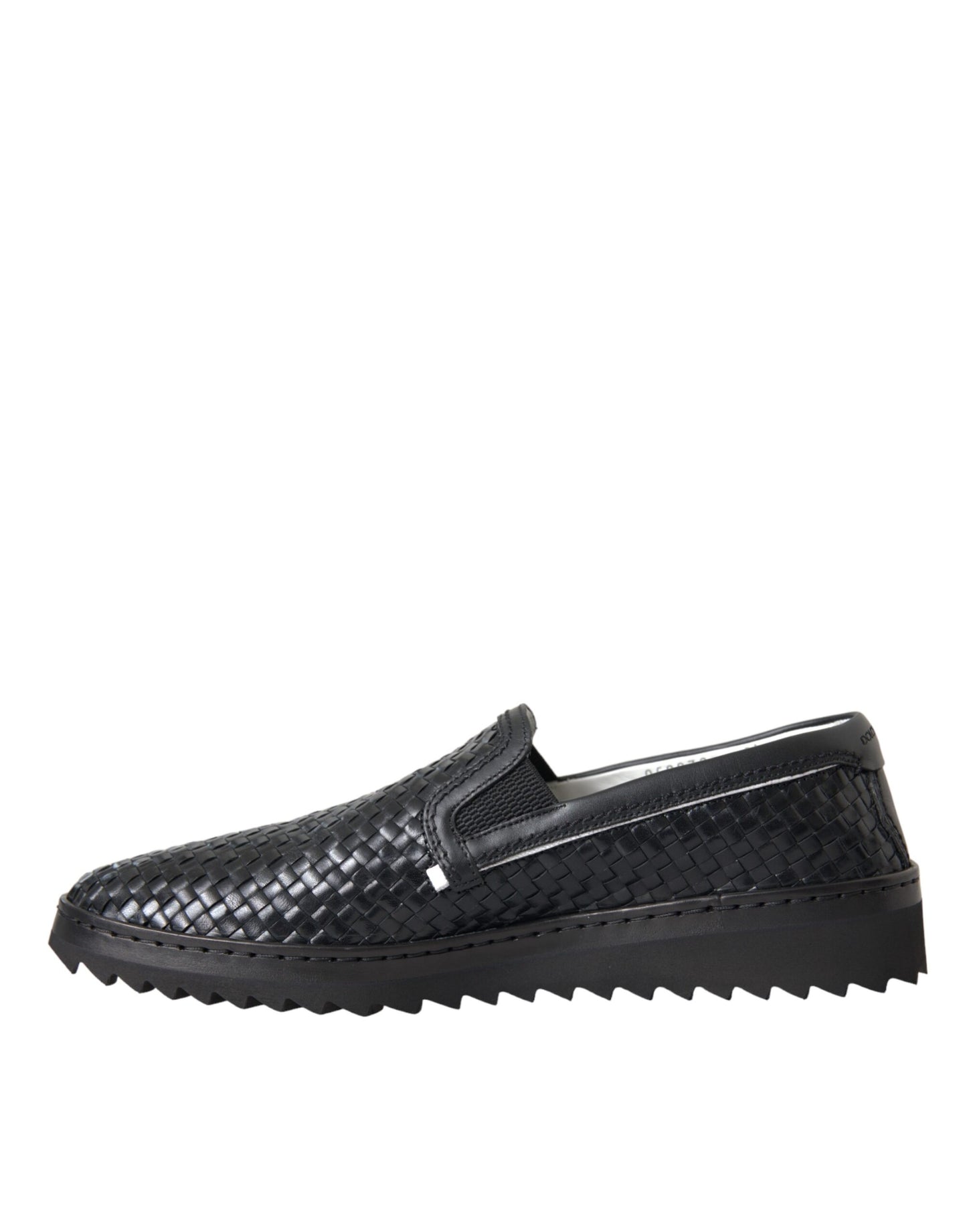 Mocassins Dolce &amp; Gabbana en cuir de buffle tressé noir pour homme