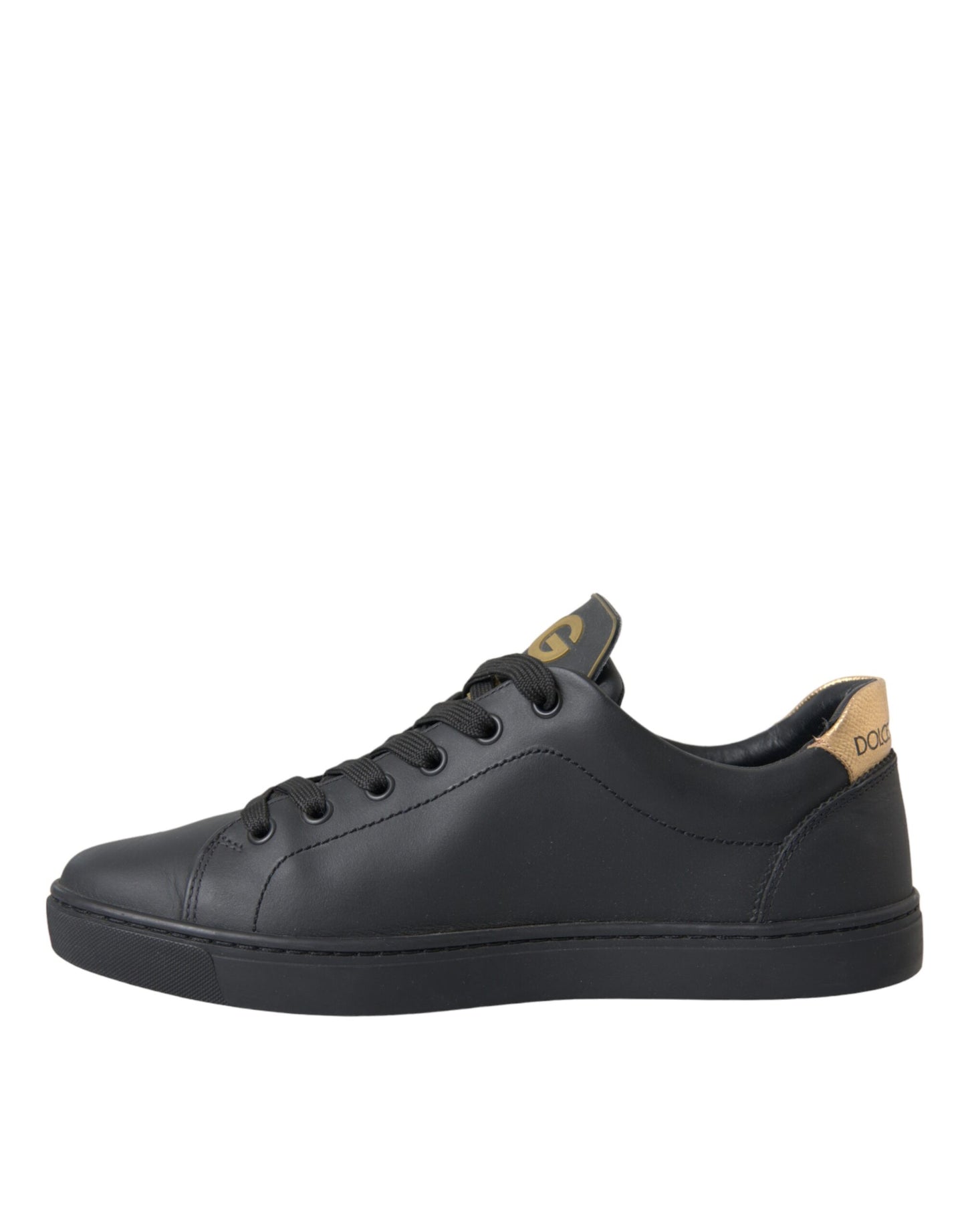 Dolce & Gabbana Kalfsleer Lage Sneakers Hart Zwart