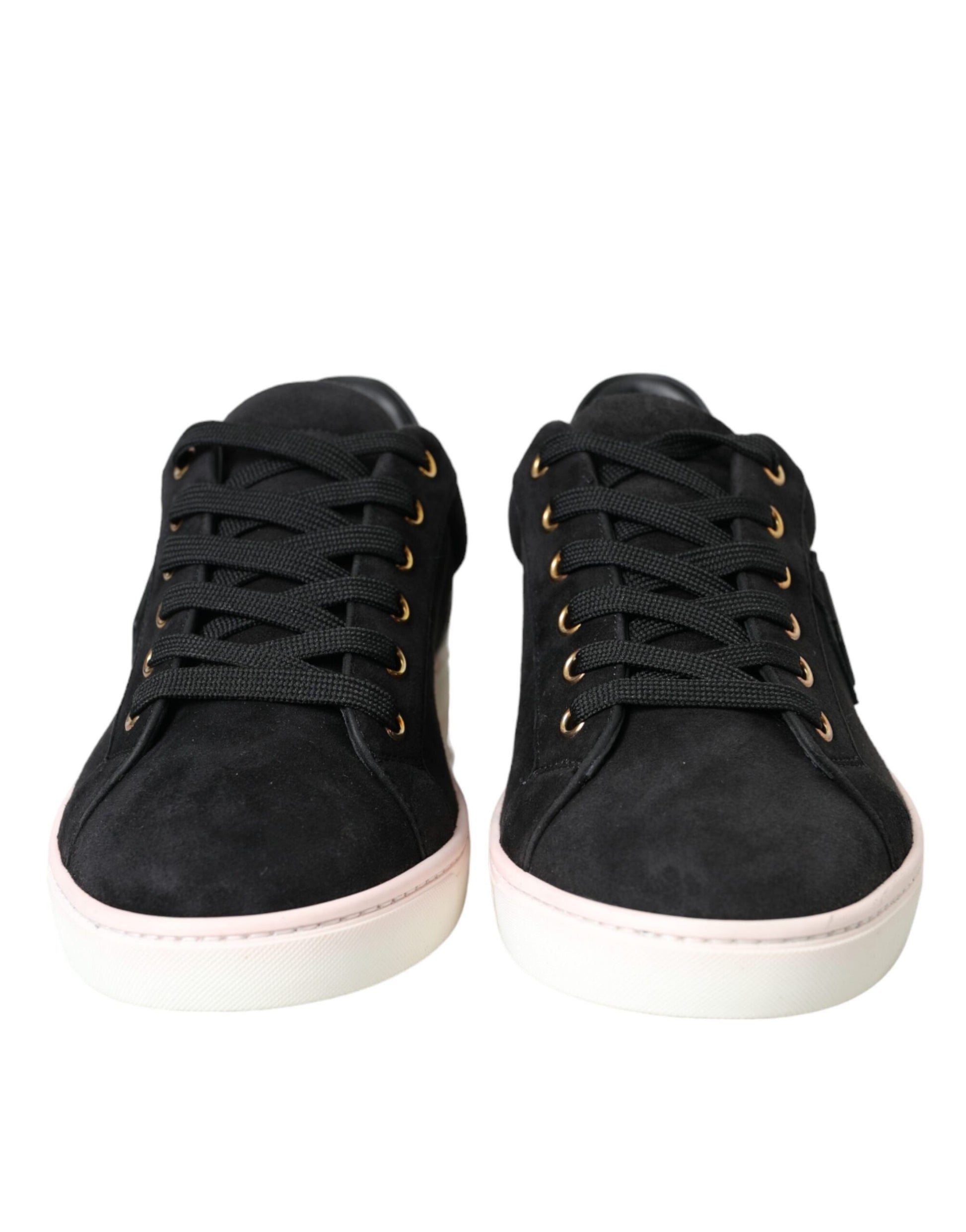 Dolce & Gabbana Black Suede Leather Men Low Top Sneakers Men Shoes by Dolce & Gabbana