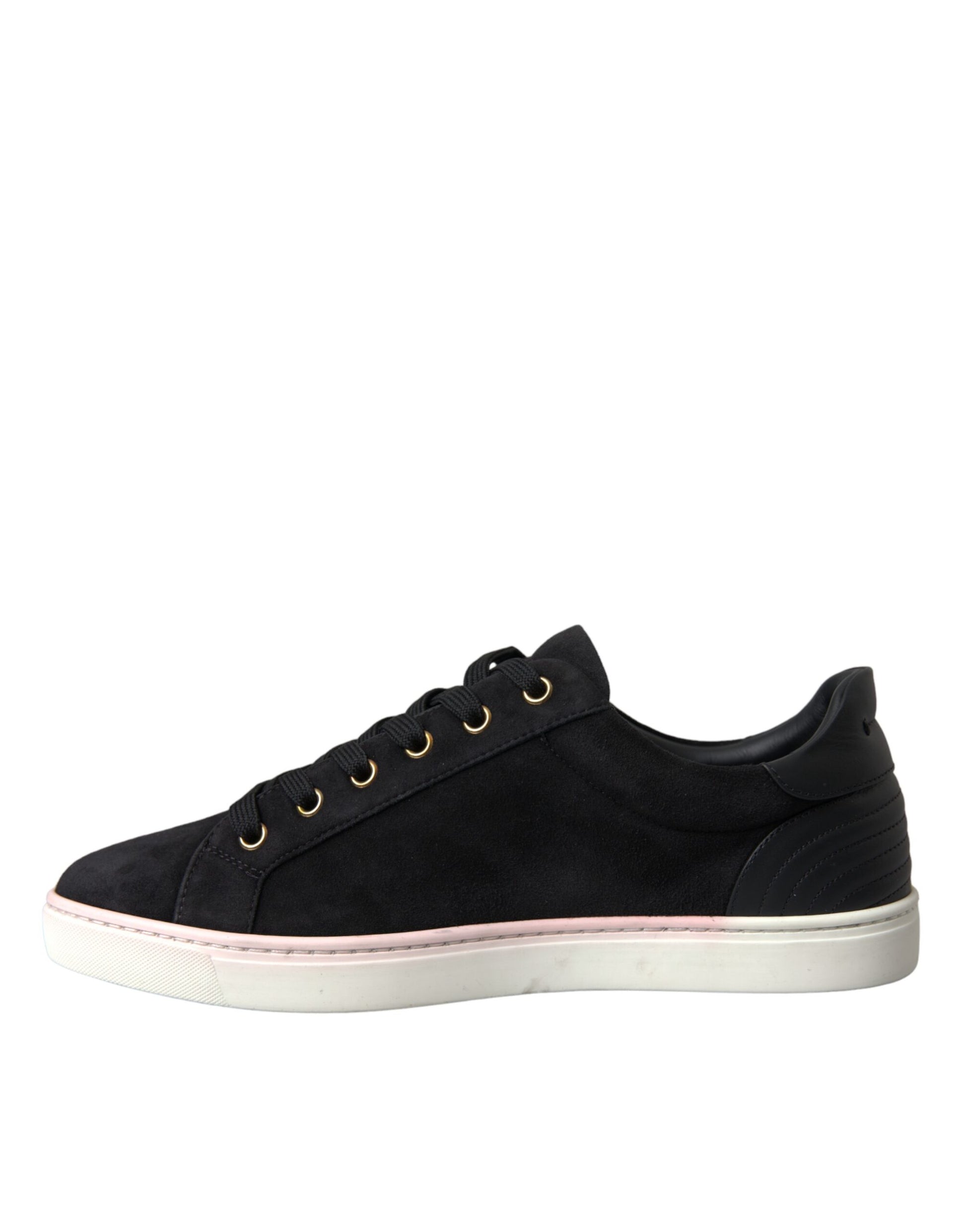 Dolce & Gabbana Black Suede Leather Men Low Top Sneakers Men Shoes by Dolce & Gabbana