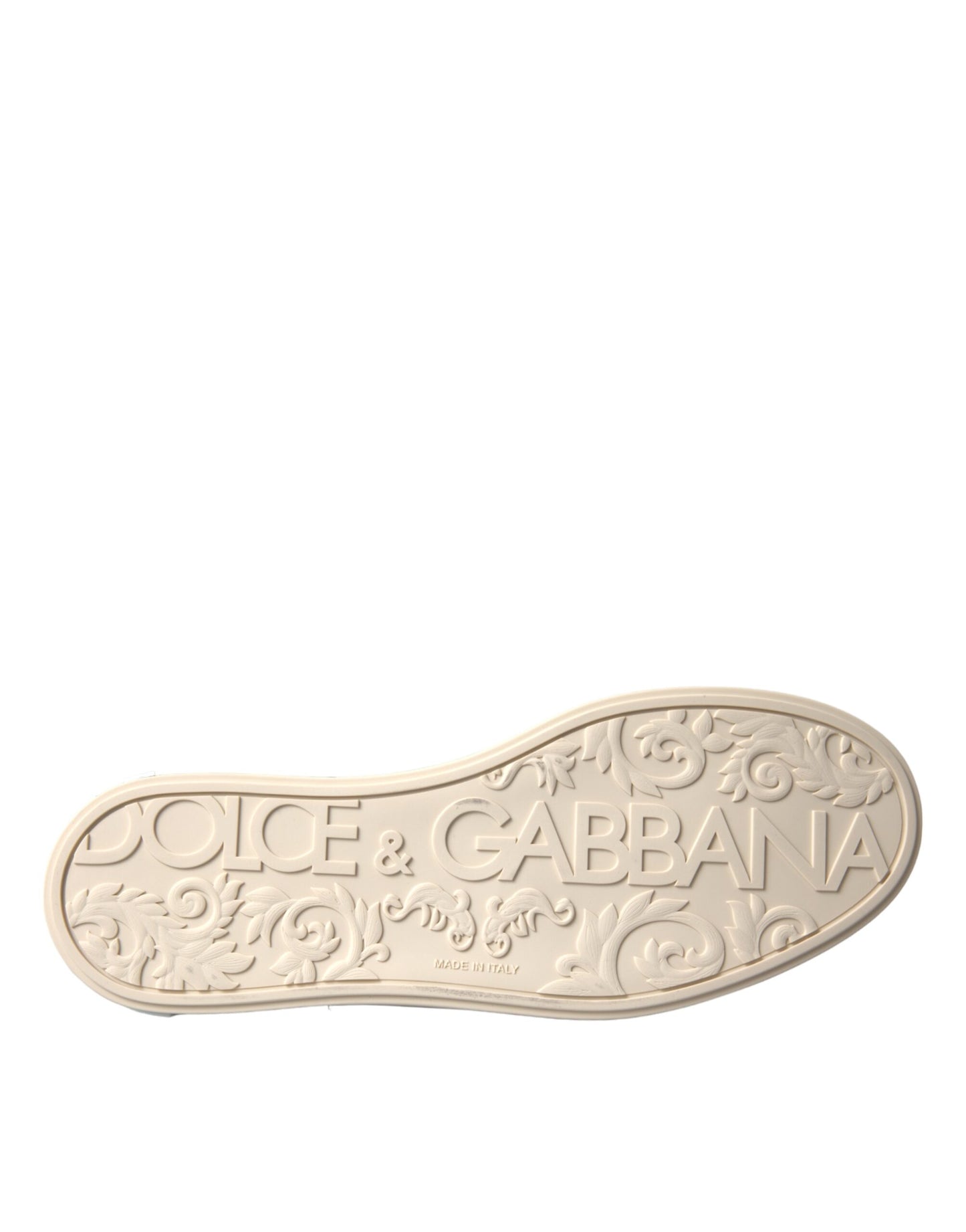 Dolce & Gabbana Silver Portofino Calf Leather Sneakers Men Shoes by Dolce & Gabbana