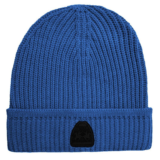 Bonnet homme en acrylique bleu La Martina