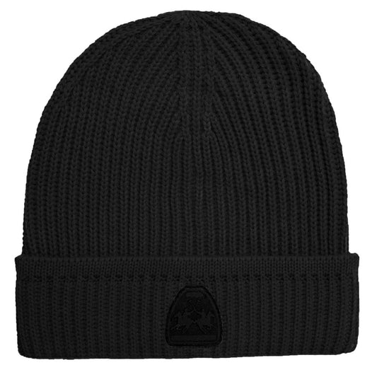 Bonnet homme en acrylique noir La Martina