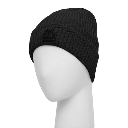 Bonnet homme en acrylique noir La Martina
