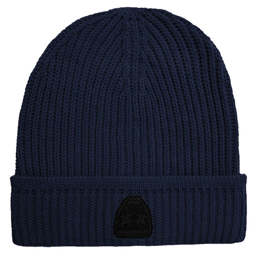 Bonnet homme en acrylique bleu La Martina