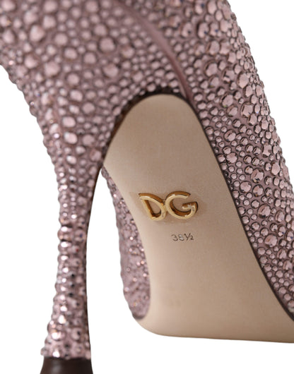Escarpins Dolce &amp; Gabbana à talons et strass roses