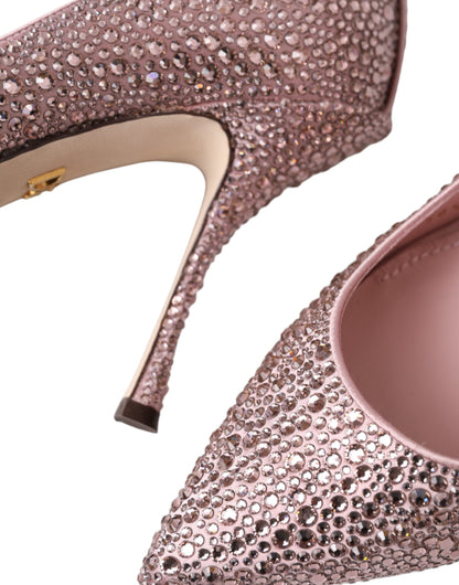 Escarpins Dolce &amp; Gabbana à talons et strass roses