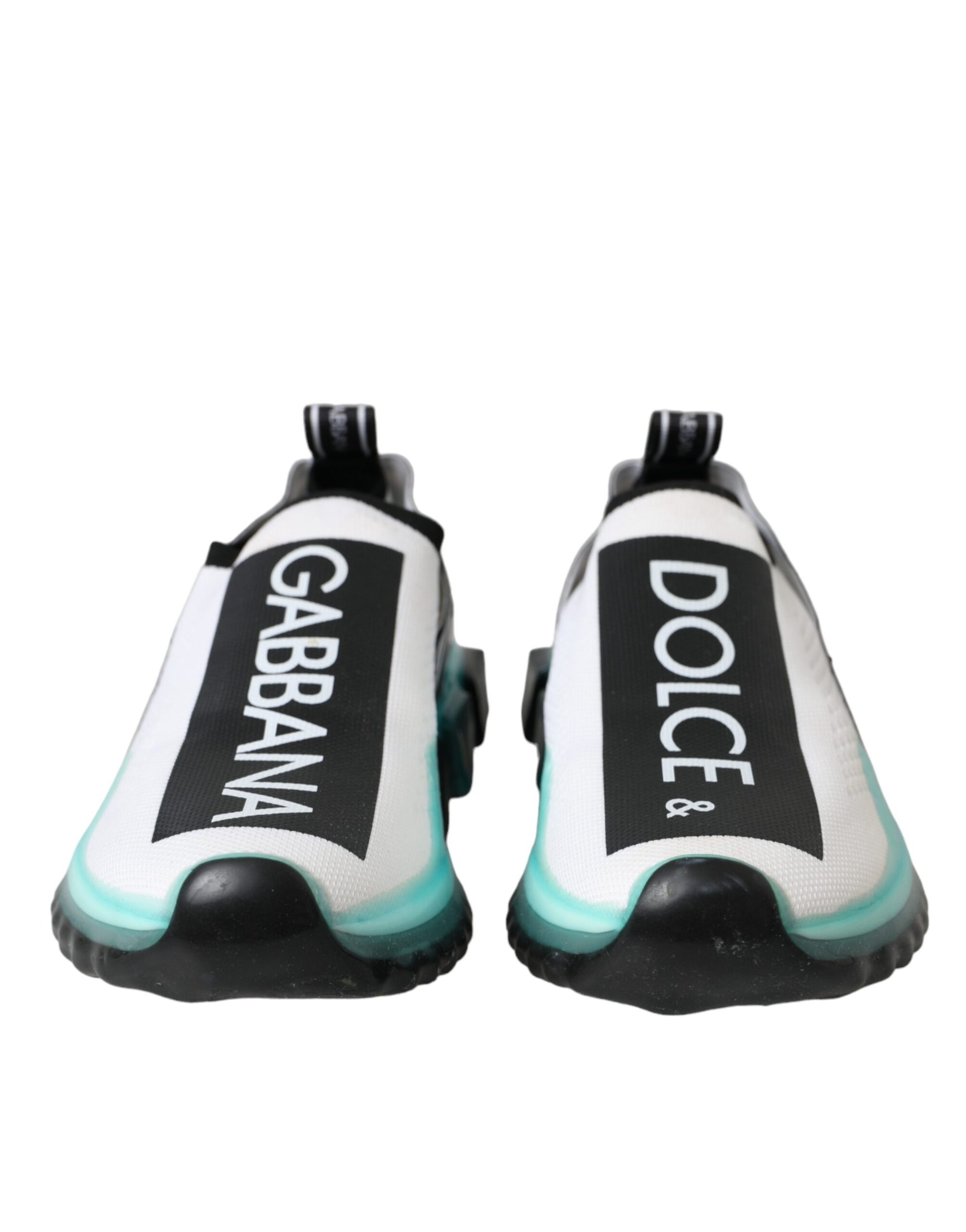 Dolce & Gabbana Black White Blue Slip On Sorrento Sneakers Shoes by Dolce & Gabbana