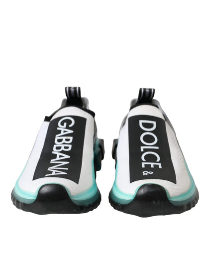 Dolce & Gabbana Black White Blue Slip On Sorrento Sneakers Shoes by Dolce & Gabbana