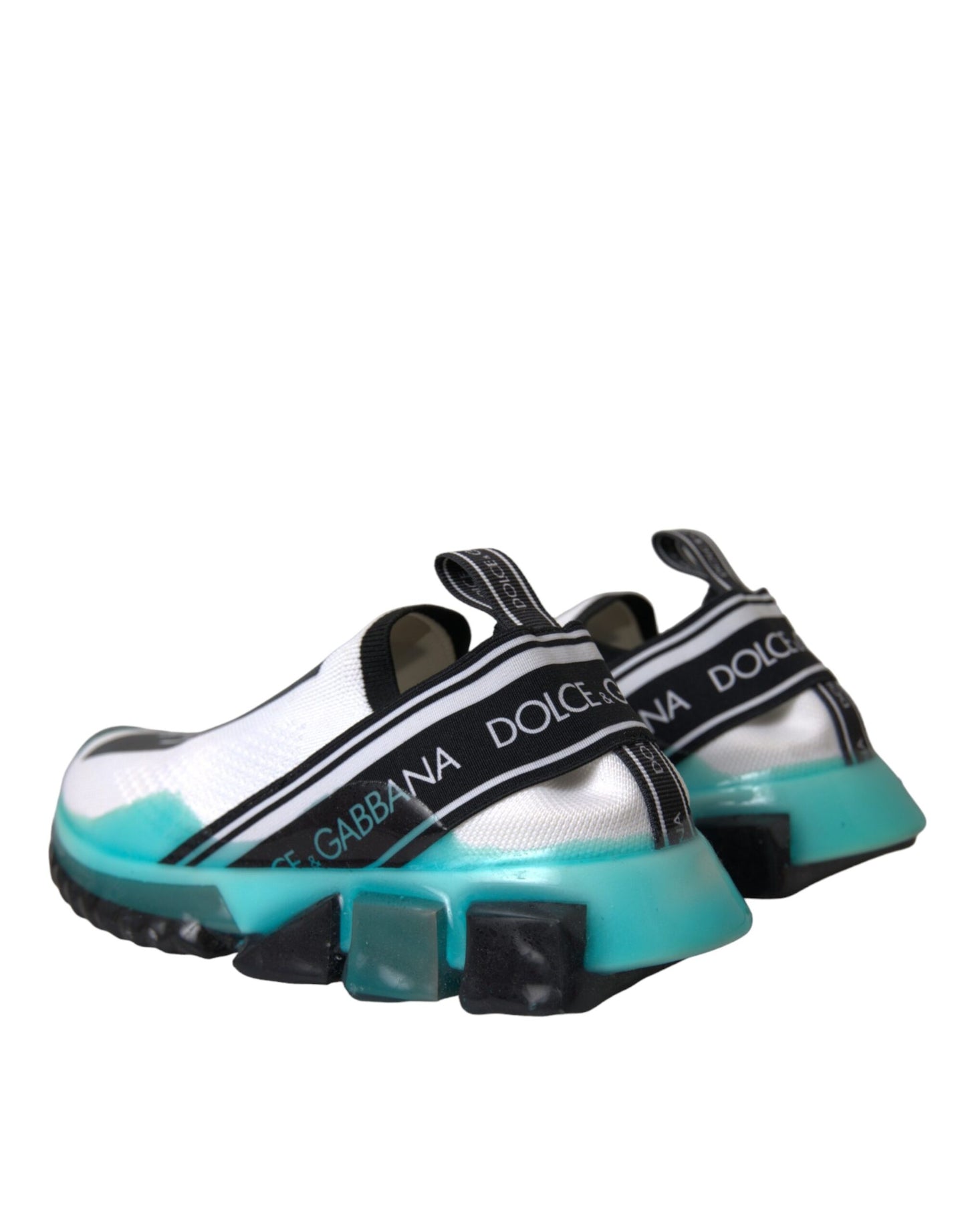 Dolce & Gabbana Black White Blue Slip On Sorrento Sneakers Shoes by Dolce & Gabbana
