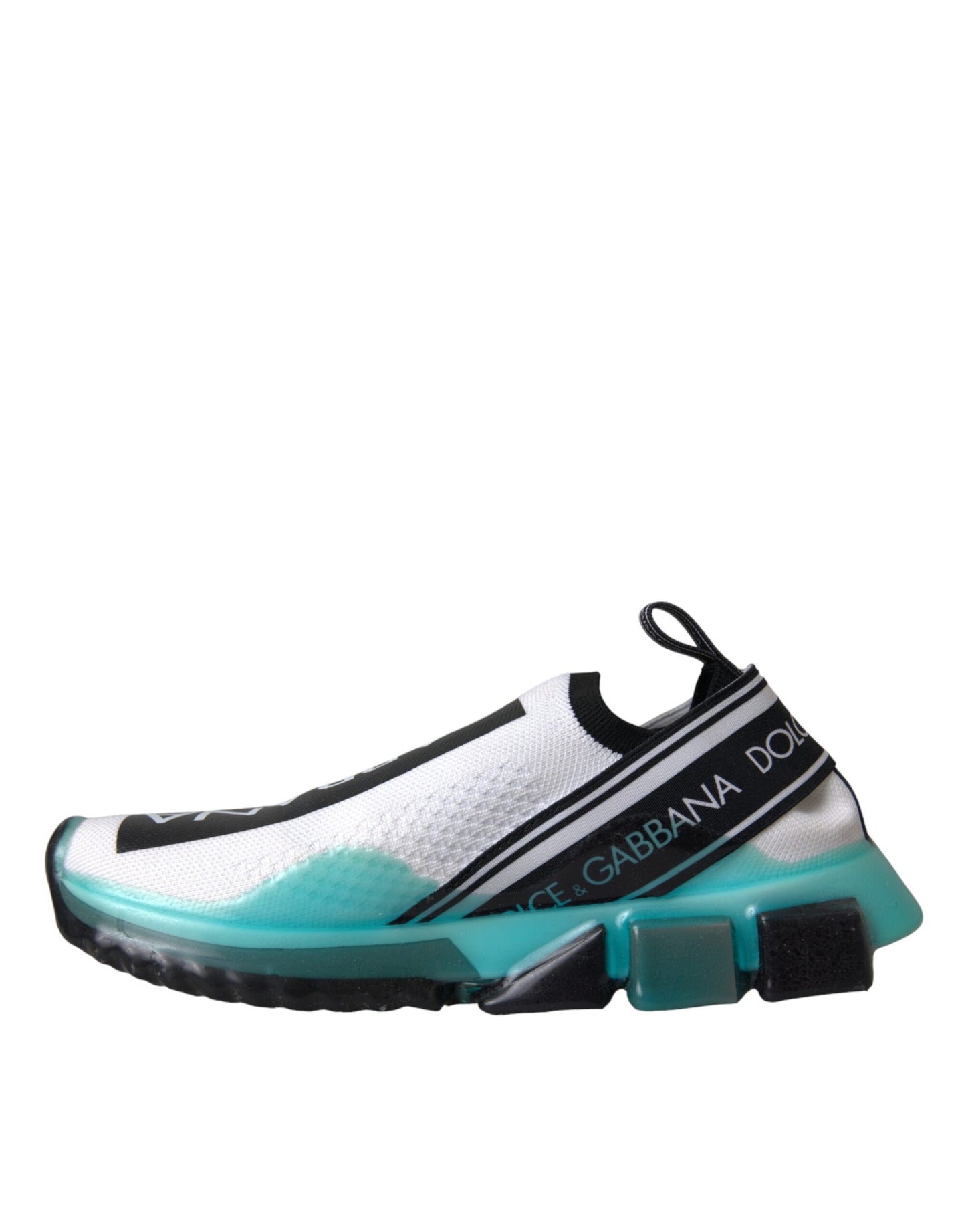 Dolce & Gabbana Black White Blue Slip On Sorrento Sneakers Shoes by Dolce & Gabbana