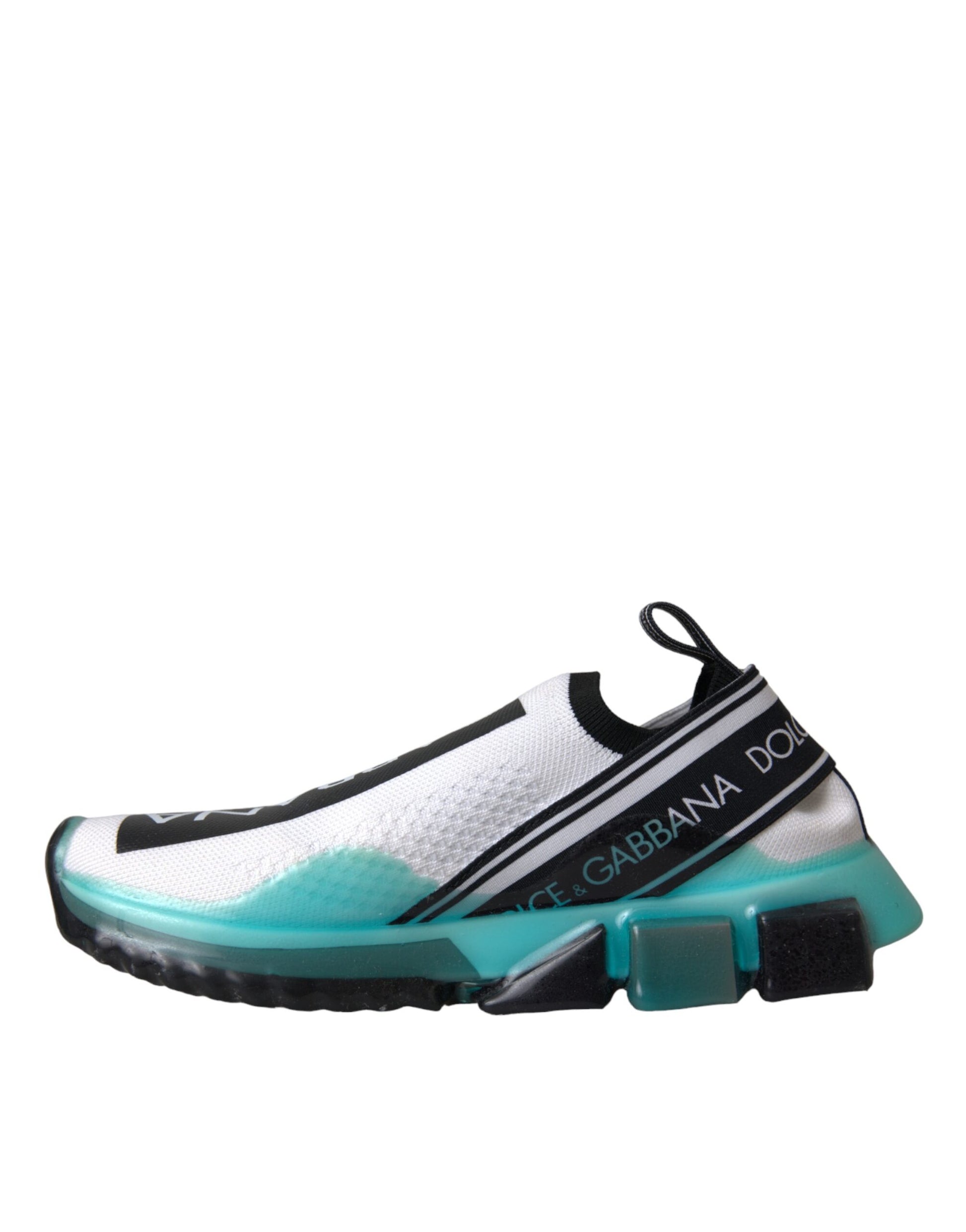 Dolce & Gabbana Black White Blue Slip On Sorrento Sneakers Shoes by Dolce & Gabbana
