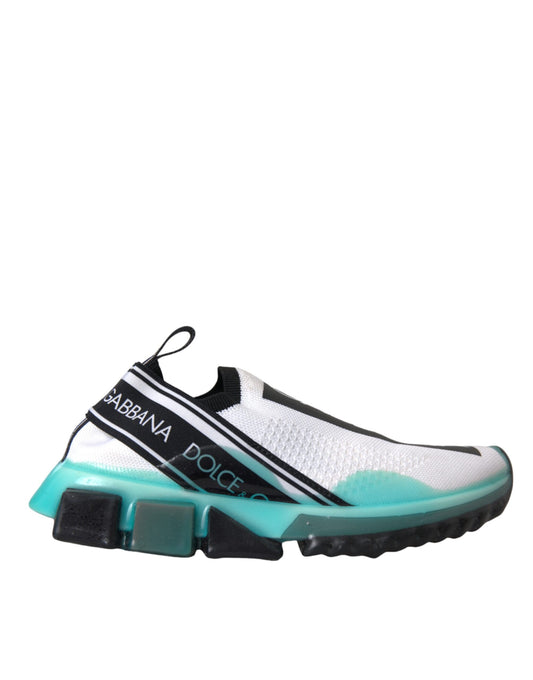 Dolce & Gabbana Black White Blue Slip On Sorrento Sneakers Shoes by Dolce & Gabbana
