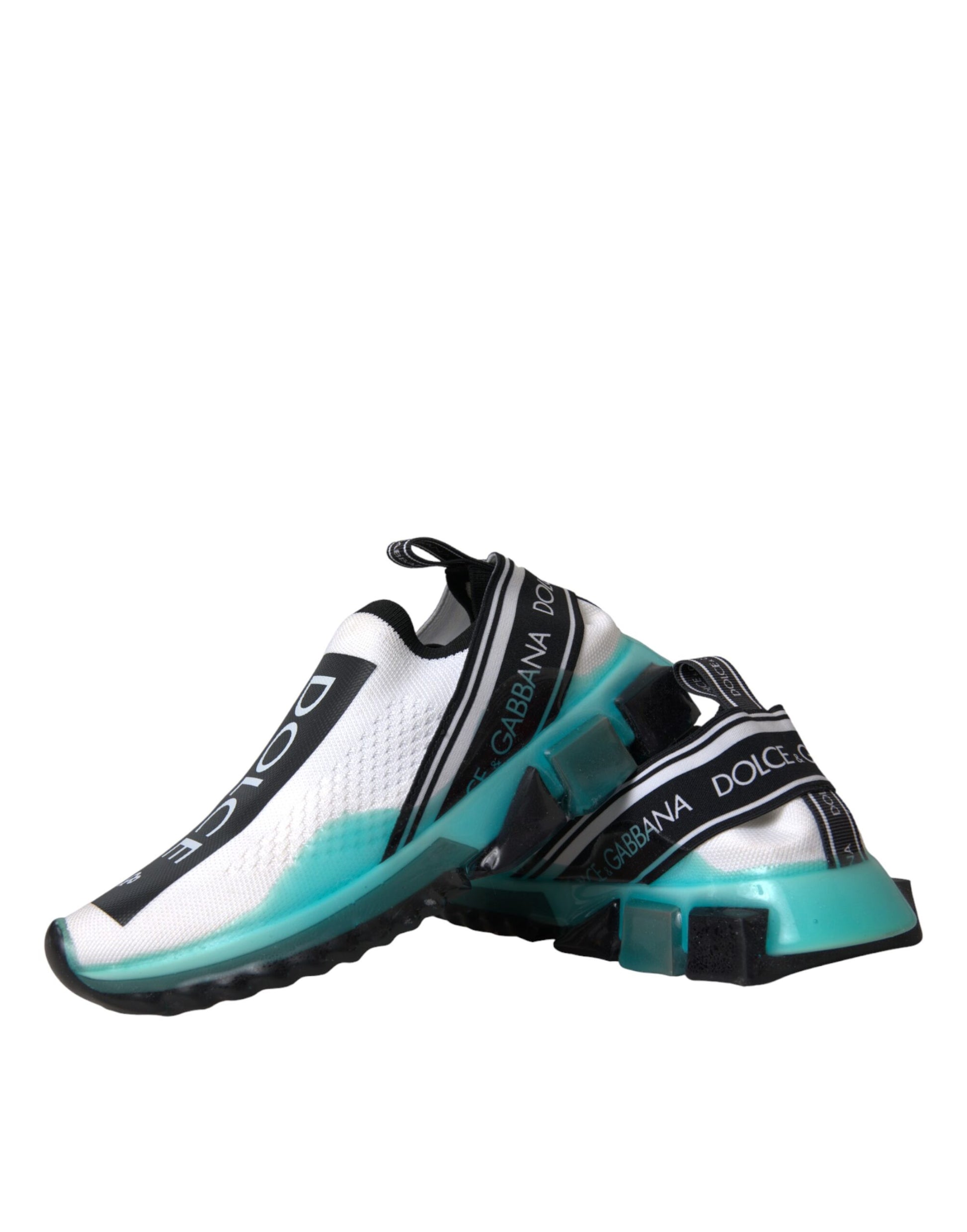 Dolce & Gabbana Black White Blue Slip On Sorrento Sneakers Shoes by Dolce & Gabbana