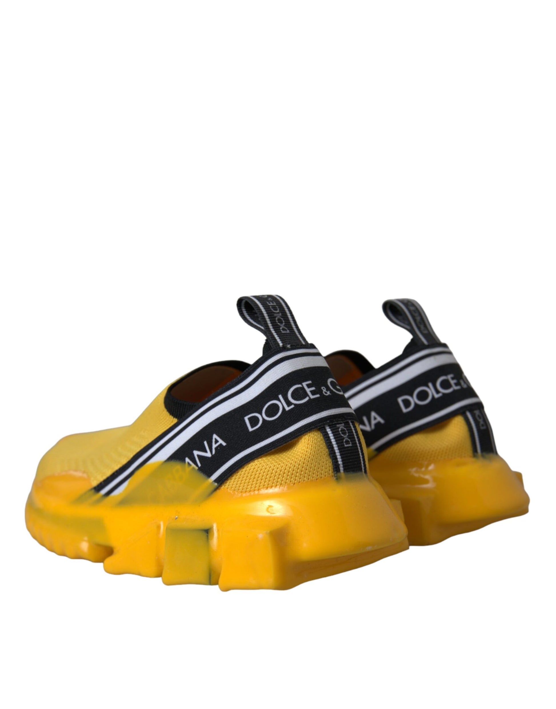 Dolce & Gabbana Yellow Sorrento Slip On Sneakers Women Shoes by Dolce & Gabbana