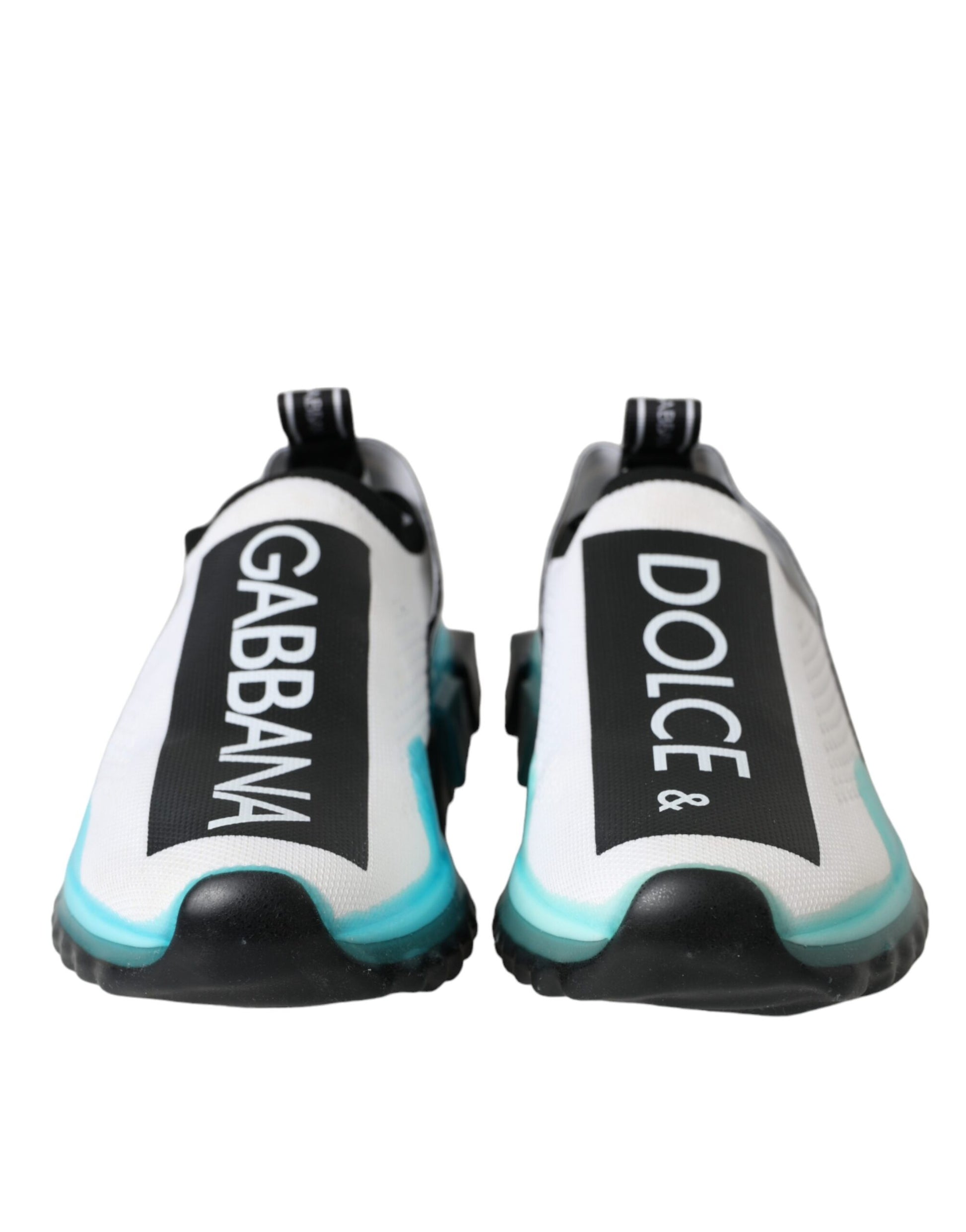 Dolce & Gabbana Black White Blue Slip On Sorrento Sneakers Shoes by Dolce & Gabbana