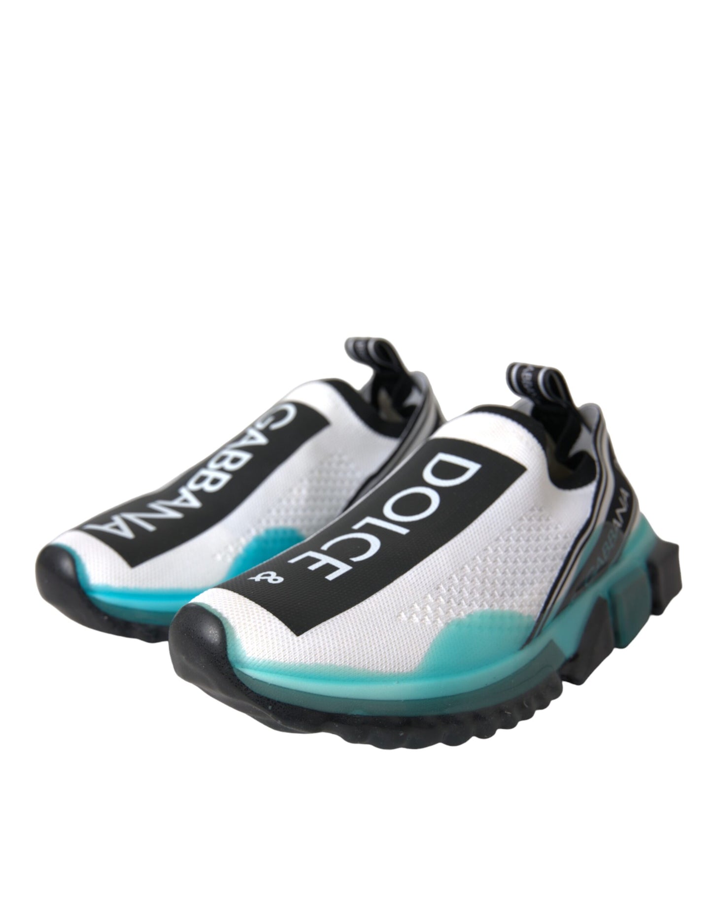 Dolce & Gabbana Black White Blue Slip On Sorrento Sneakers Shoes by Dolce & Gabbana