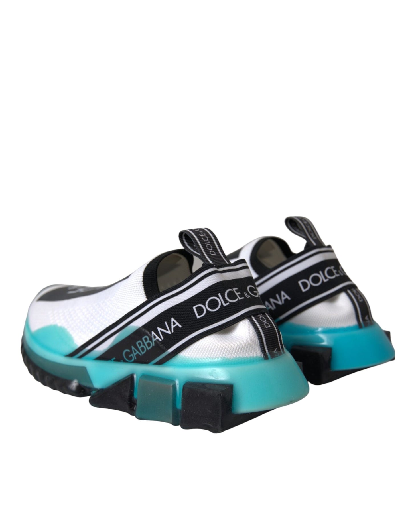 Dolce & Gabbana Black White Blue Slip On Sorrento Sneakers Shoes by Dolce & Gabbana