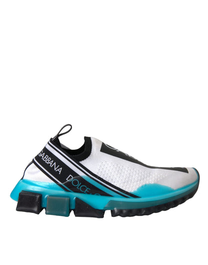 Dolce & Gabbana Black White Blue Slip On Sorrento Sneakers Shoes by Dolce & Gabbana