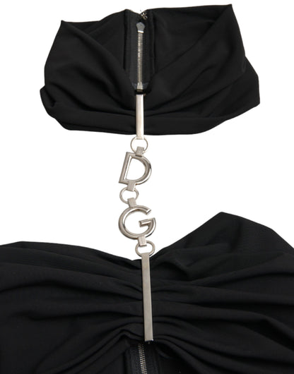 Dolce & Gabbana Black Cut Out Sleeveless Bodycon Mini Dress by Dolce & Gabbana