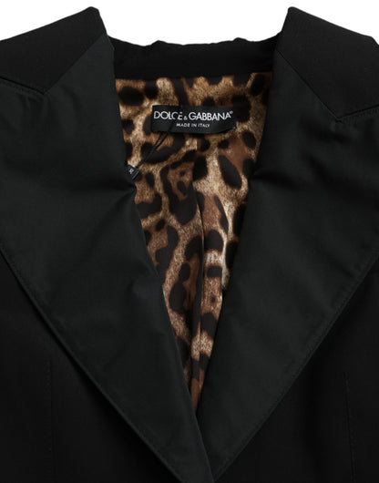 Veste courte à manches bouffantes en polyester noir Dolce &amp; Gabbana