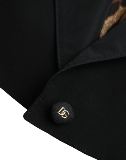 Veste courte à manches bouffantes en polyester noir Dolce &amp; Gabbana