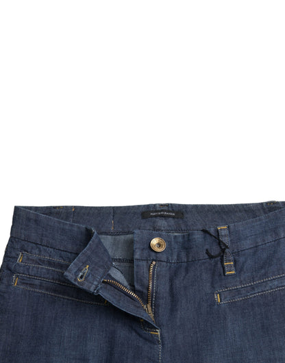 PLEIN SUD Dark Blue Cotton Bootcut Denim Jeans by PLEIN SUD