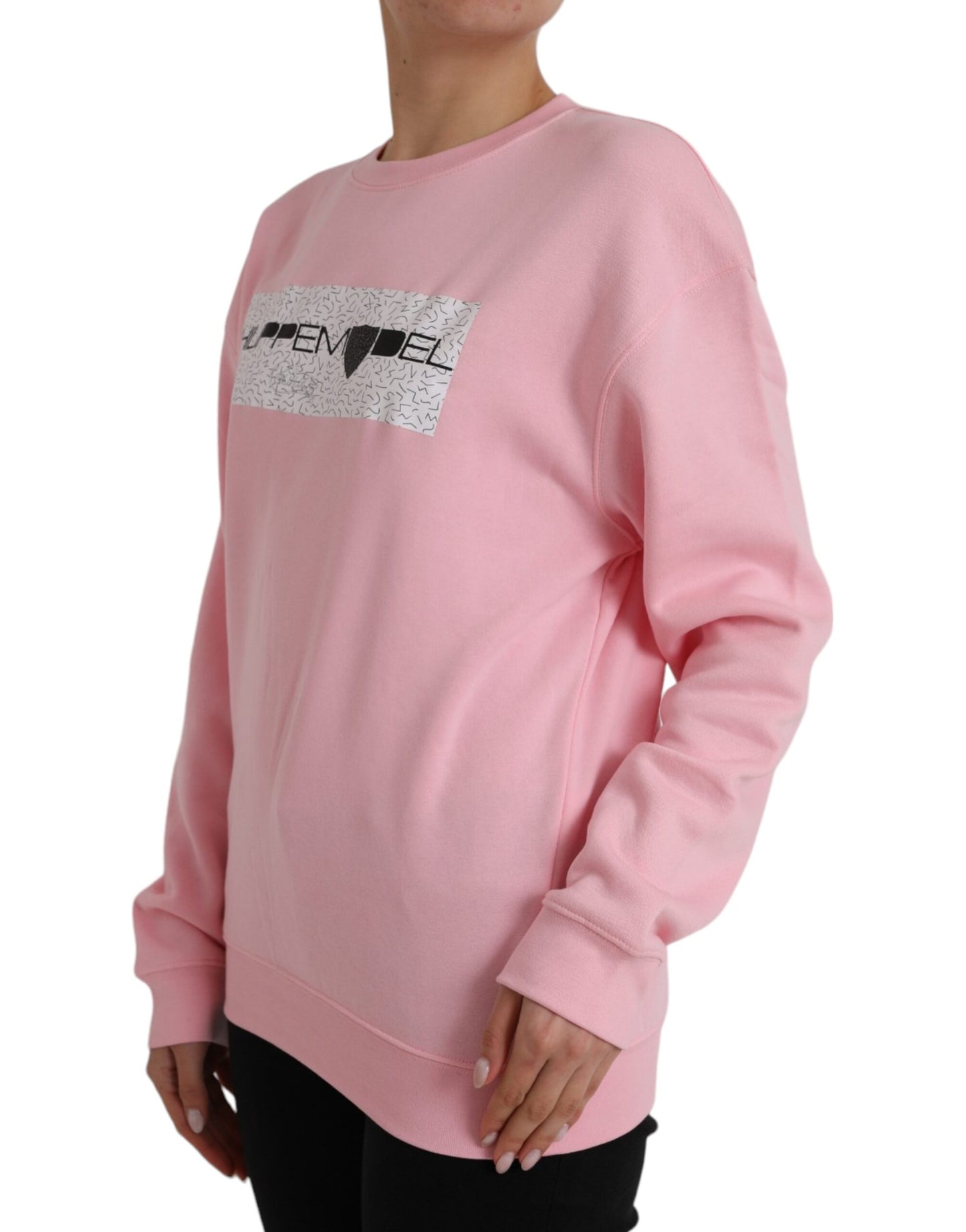 Philippe Model Pink Cotton Logo Long Sleeves Pullover Sweater by Philippe Model