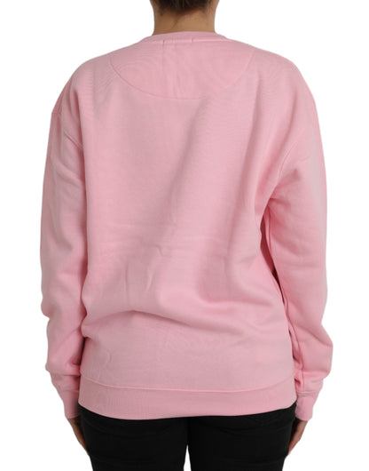 Philippe Model Pink Cotton Logo Long Sleeves Pullover Sweater by Philippe Model