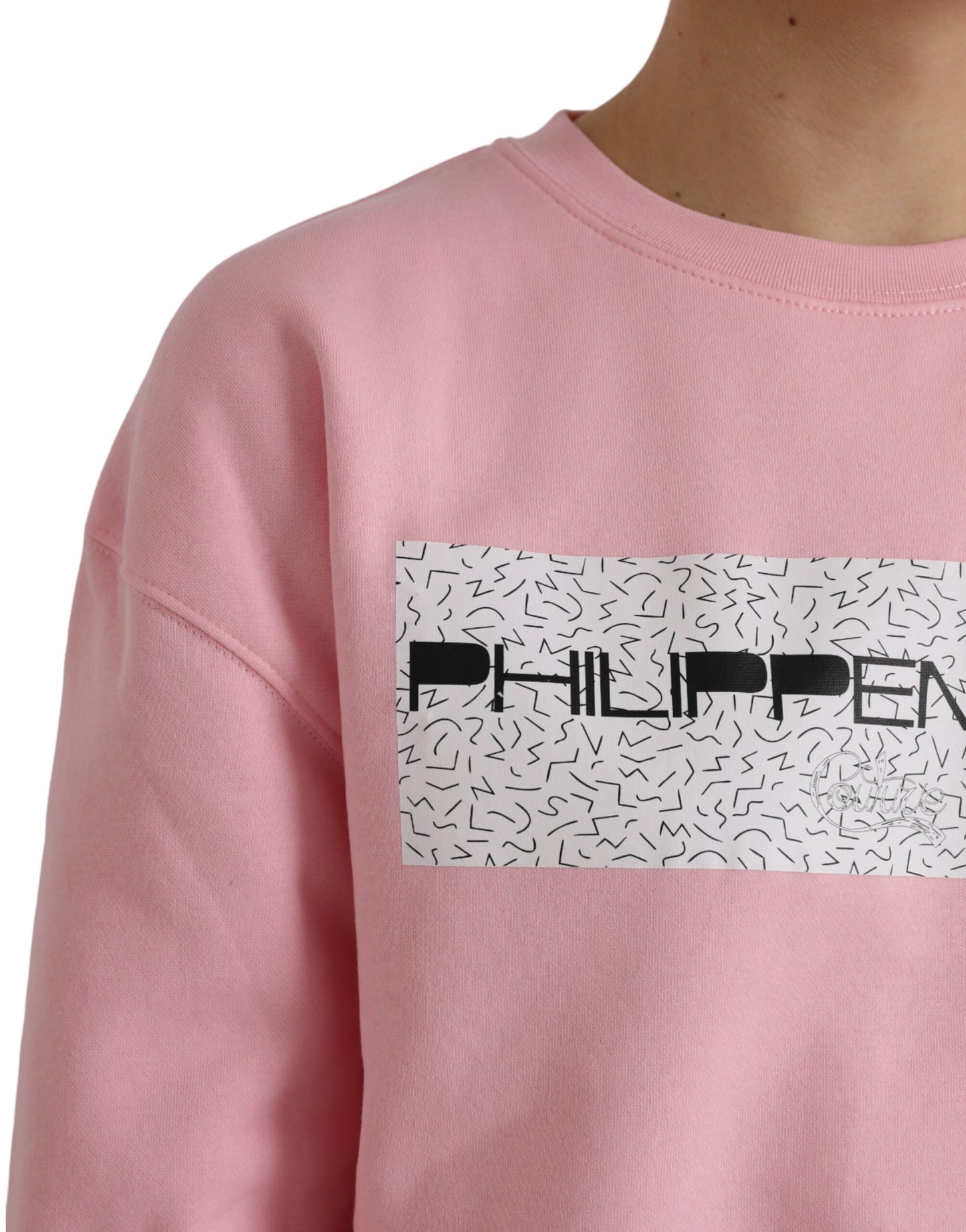 Philippe Model Pink Cotton Logo Long Sleeves Pullover Sweater by Philippe Model