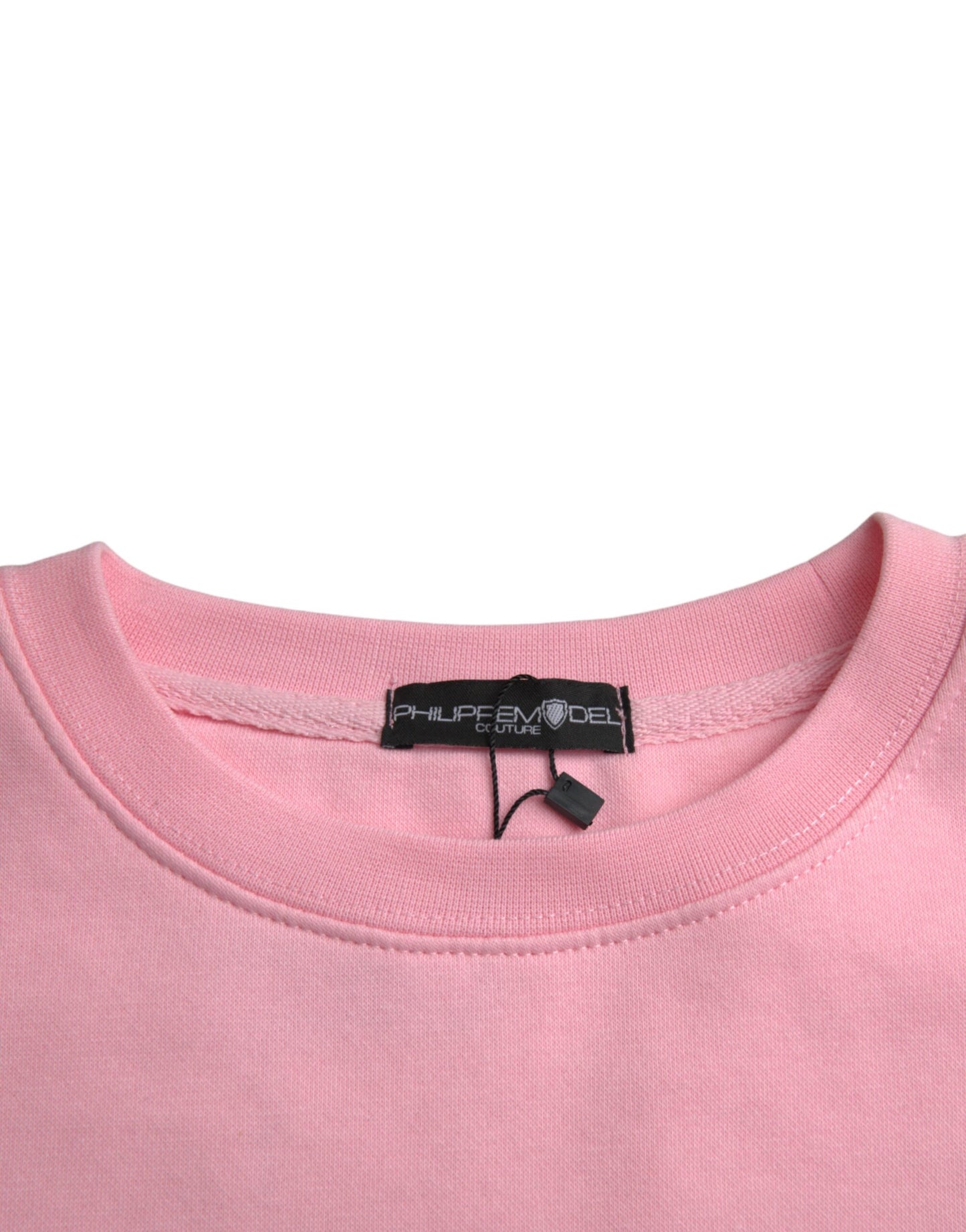 Philippe Model Pink Cotton Logo Long Sleeves Pullover Sweater by Philippe Model