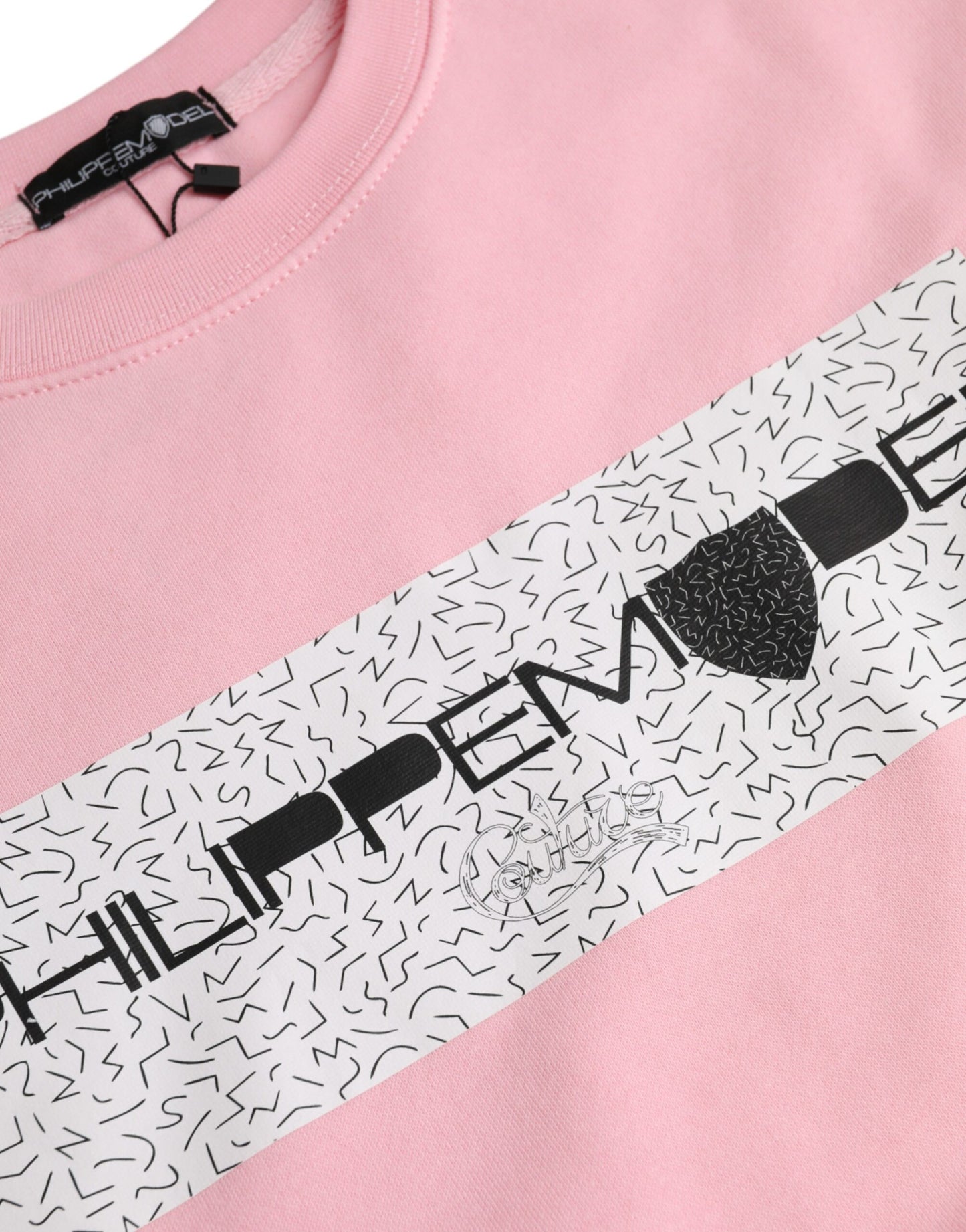 Philippe Model Pink Cotton Logo Long Sleeves Pullover Sweater by Philippe Model