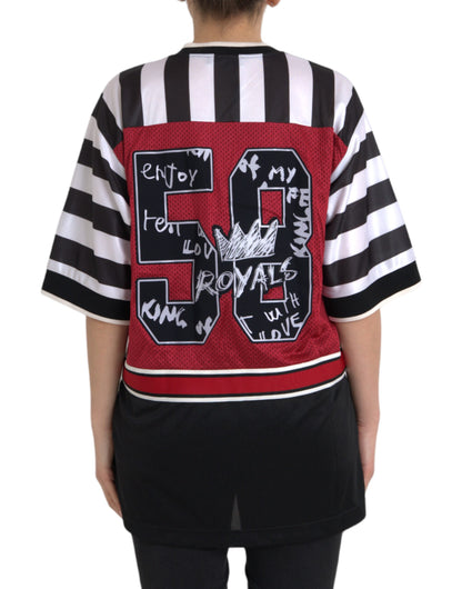 Dolce & Gabbana Multicolor Royals Panda Oversized T-shirt by Dolce & Gabbana