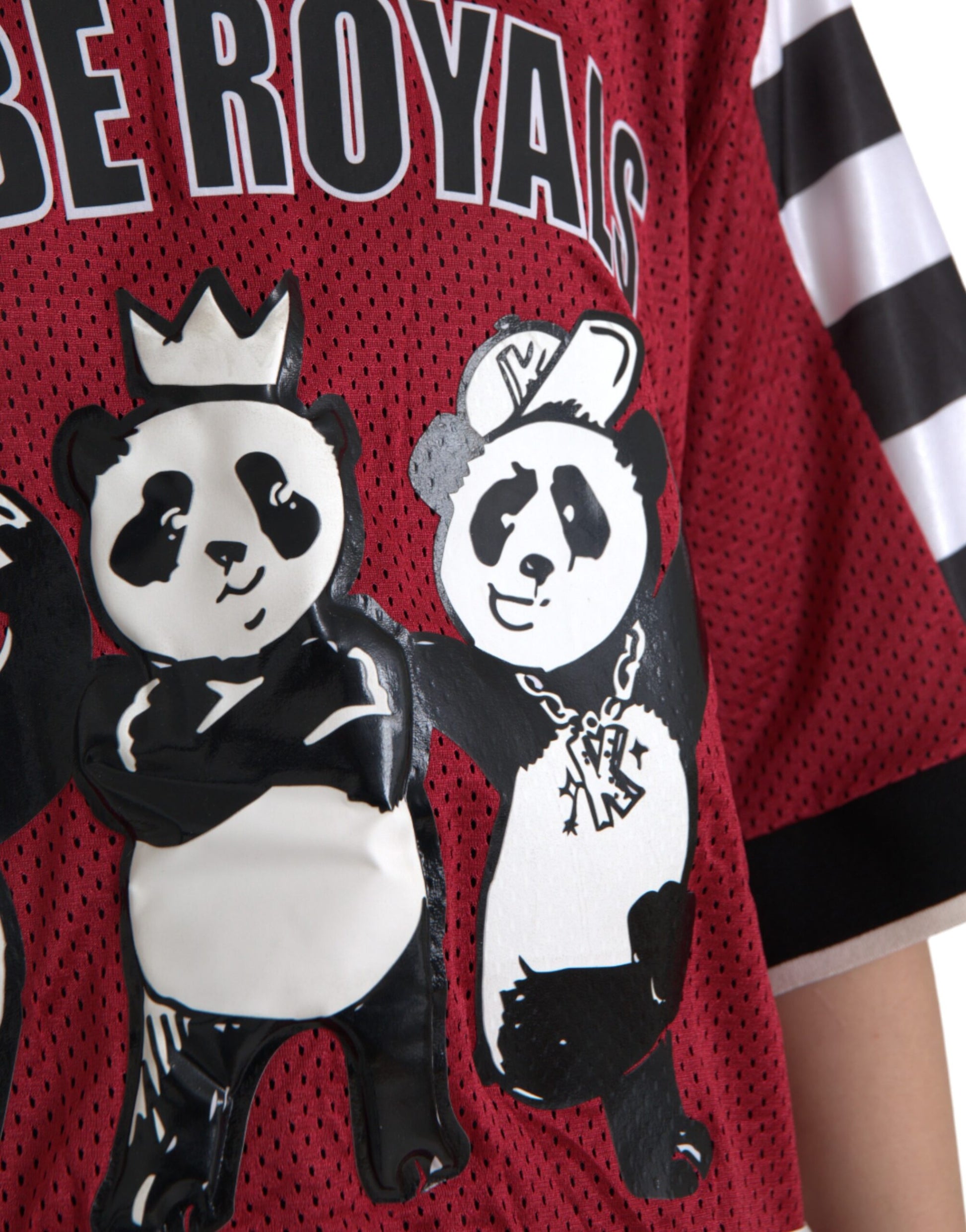 Dolce & Gabbana Multicolor Royals Panda Oversized T-shirt by Dolce & Gabbana