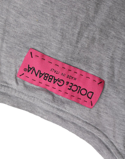 Dolce & Gabbana Gray Cotton L'Amore E'Bellezza Top T-shirt by Dolce & Gabbana
