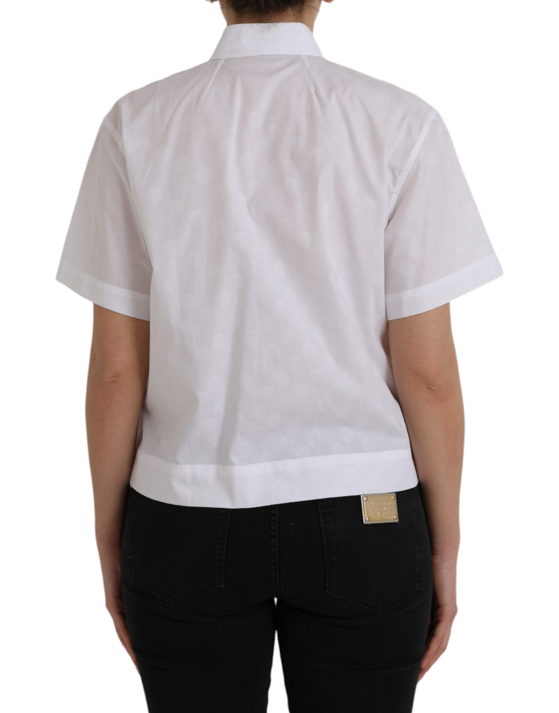 Dolce & Gabbana White Collared Short Sleeve Polo Shirt Top by Dolce & Gabbana