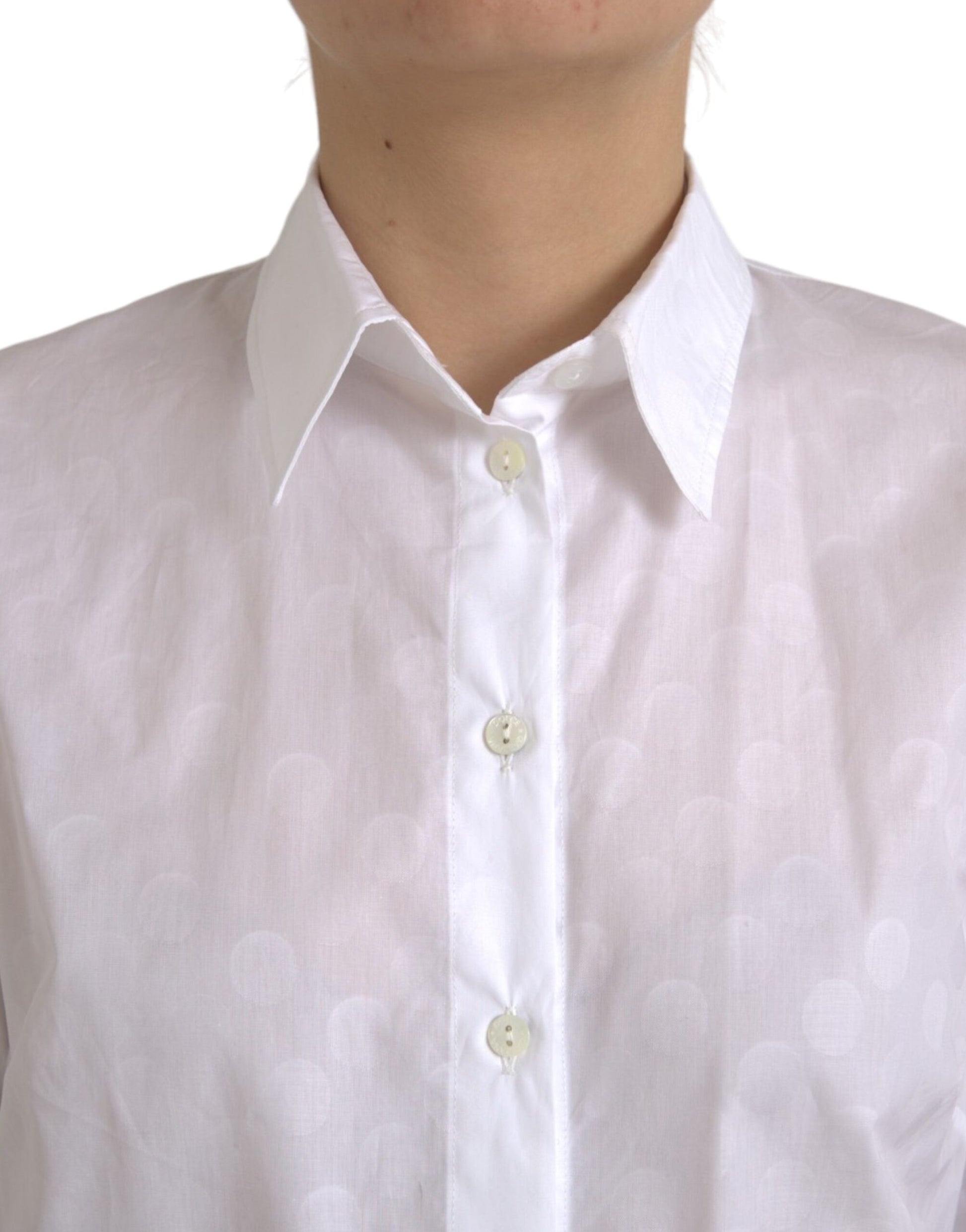 Dolce & Gabbana White Collared Short Sleeve Polo Shirt Top by Dolce & Gabbana